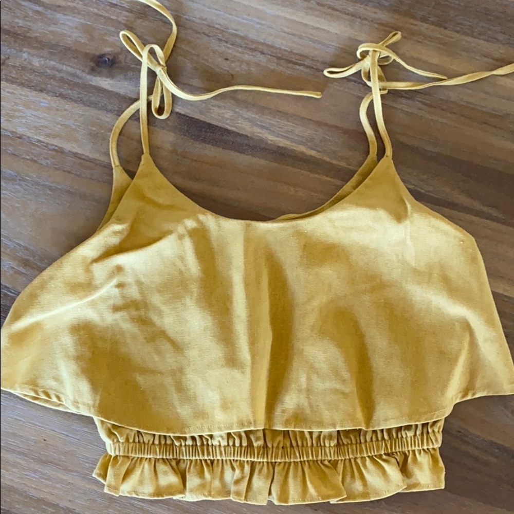 Mustard Yellow Crop Top